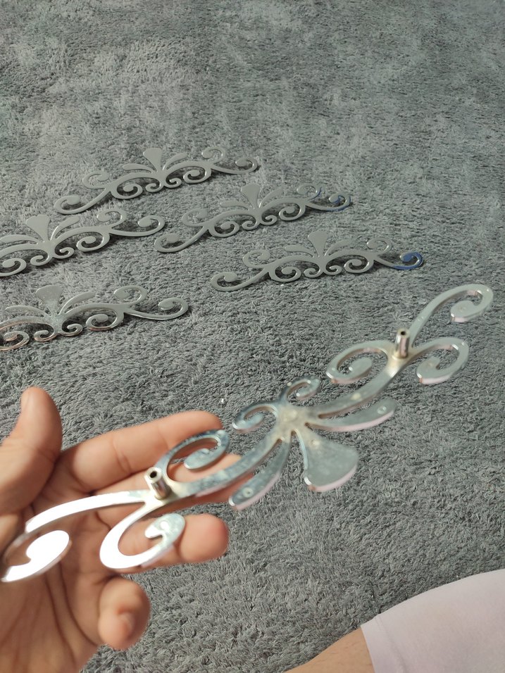 6 adet gümüş renk mobilya kulpu - Görsel 2