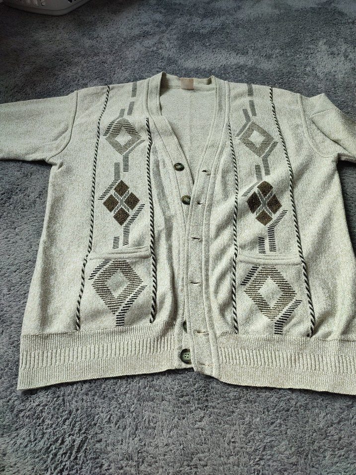 Bohem Gri Triko Hırka - Görsel 2