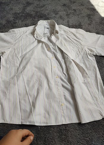 Beyaz Kısa Kollu Keten Erkek Gömlek - Görsel 2