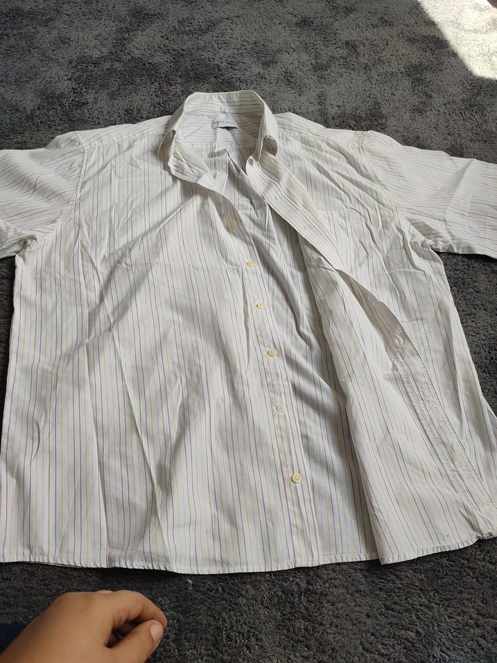 Beyaz Kısa Kollu Keten Erkek Gömlek - Görsel 2