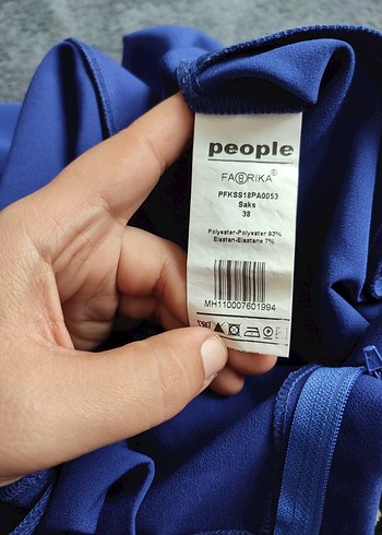 Diğer Mavi Kemerli Kadın Kumaş Pantolon