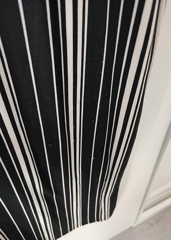 Diger Kadın Siyah Çizgili Uzun Elbise - Görsel 6