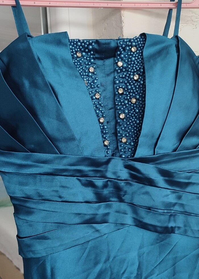 Turkuaz abiye - Görsel 4