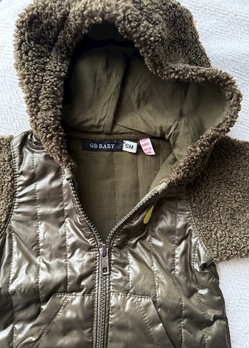 BG Baby Kapüşonlu Kahverengi Erkek Bebek Mont - Görsel 3