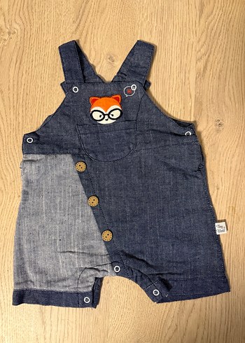 Erkek Çocuk Nakışlı Kot Salopet - Görsel 2