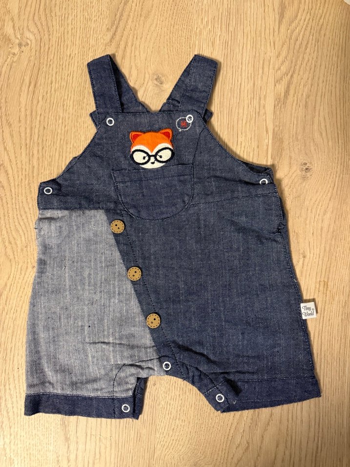 Erkek Çocuk Nakışlı Kot Salopet - Görsel 2