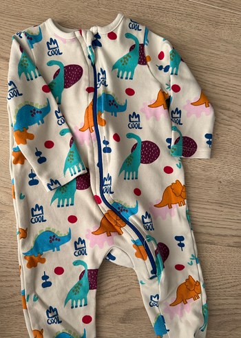Renkli Dinozor Desenli Bebek Tulum 2 adet - Görsel 3