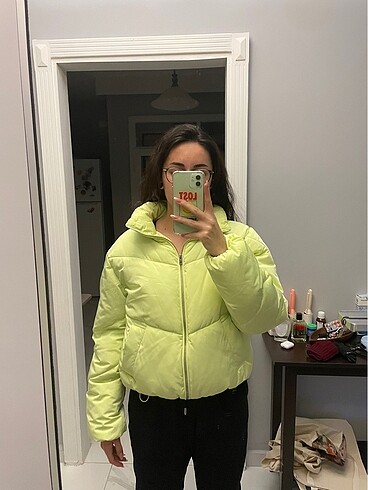 H&M Sarı fosforlu h&m mont