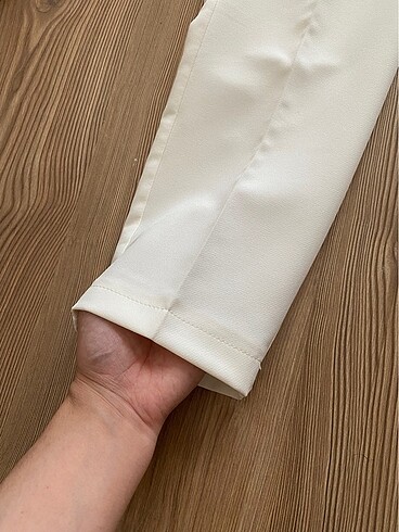 36 Beden beyaz Renk Kumaş pantolon