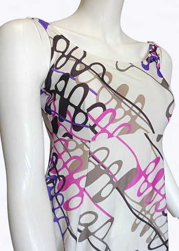 Renkli Desenli Mayo Elbise/ Tankini - Görsel 5