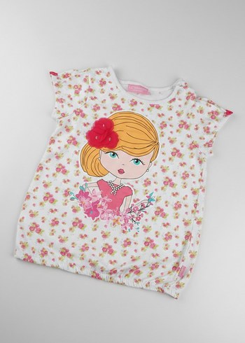 Lcw Pembe Baskılı T-shirt - Görsel 4