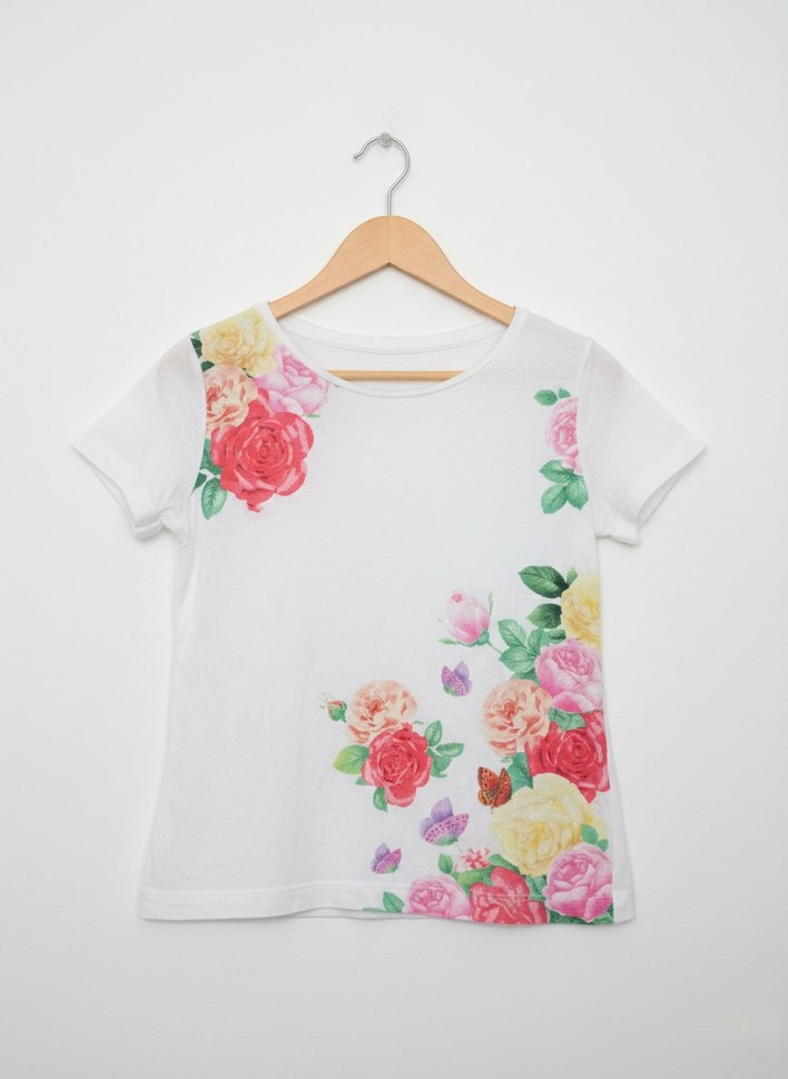 H&M Çiçek Baskılı Çocuk T-shirt - Görsel 2