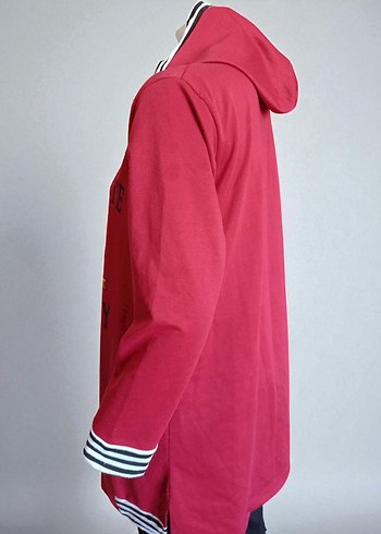 xl Beden bordo Renk Kapüşonlu Midi Boy Sweatshirt