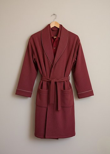 Bordo Erkek Ropdöşambır İkili Takım - Görsel 2