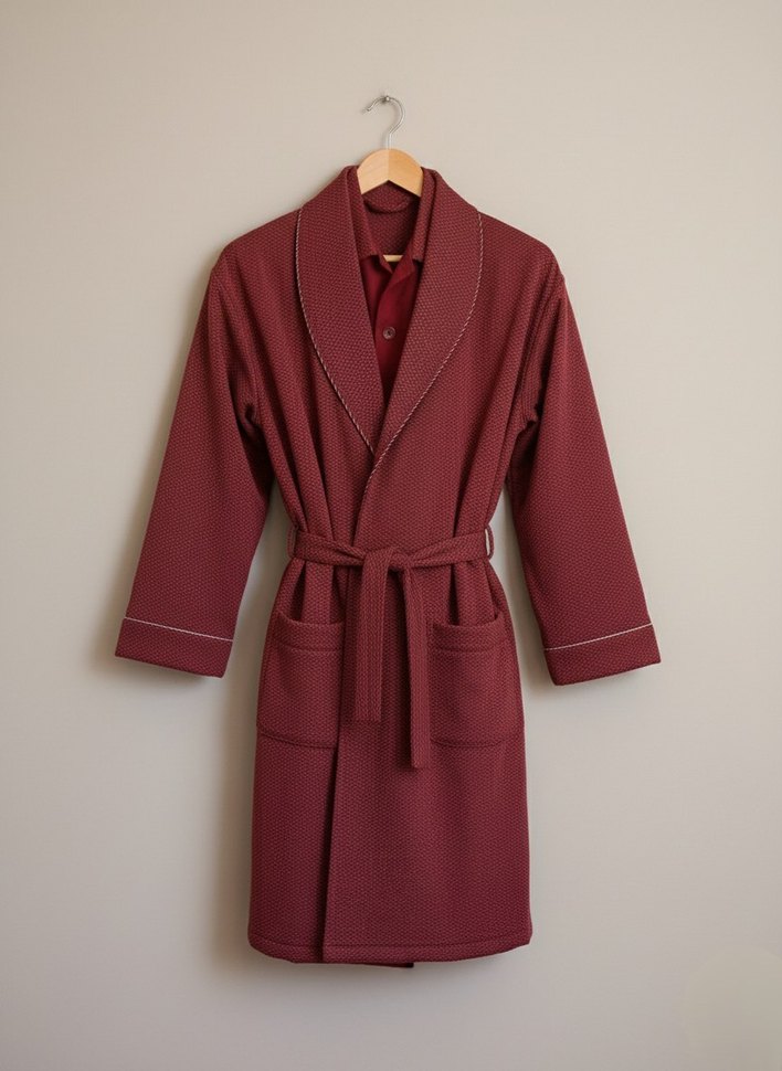 Bordo Erkek Ropdöşambır İkili Takım - Görsel 2