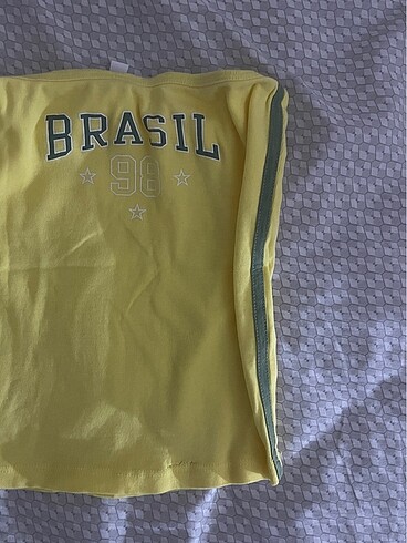 s Beden Subdued straplez brasil crop ve şort takım