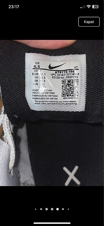 37,5 Beden Nike air max 200 spor ayakkabi