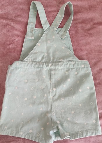 LC Waikiki Kız Çocuk Gri Düğmeli Denim Şort Salopet