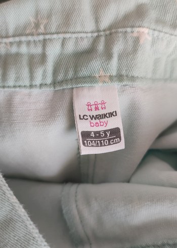 4 Yaş Beden Kız Çocuk Gri Düğmeli Denim Şort Salopet