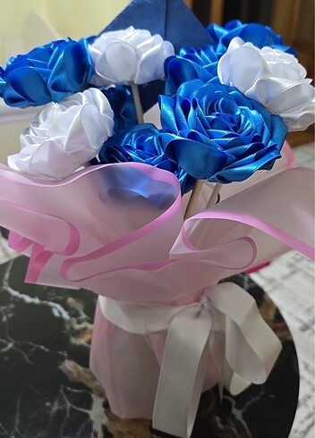 Kurdeleden gül yapımı - Görsel 7