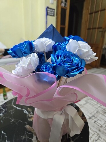 Kurdeleden gül yapımı - Görsel 8