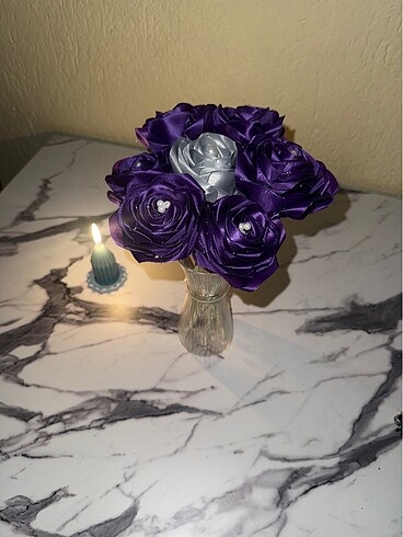 Kurdeleden gül yapımı - Görsel 3