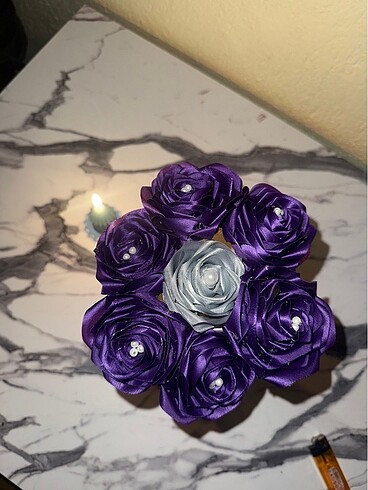 Kurdeleden gül yapımı - Görsel 15