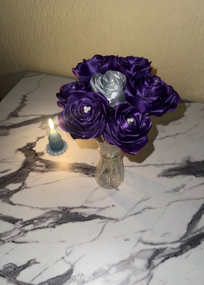 Kurdeleden gül yapımı - Görsel 3