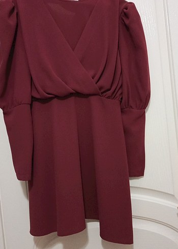 Bordo pantolon tunik takım - Görsel 2
