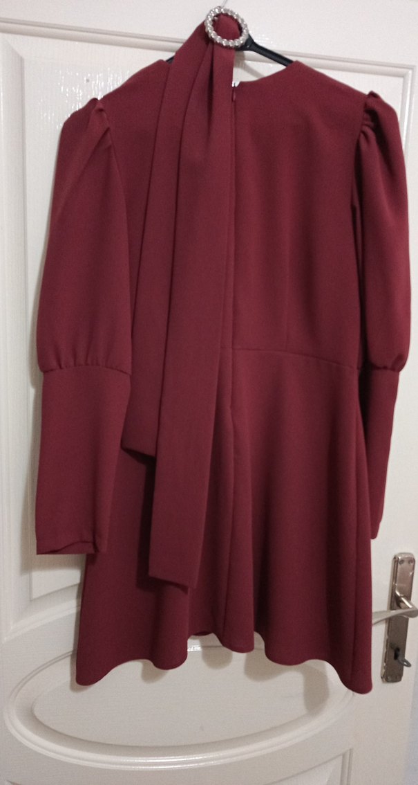 Bordo pantolon tunik takım - Görsel 4