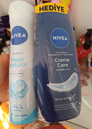 NIVEA Fresh Natural Deodorant ve Creme Care Duş Jeli