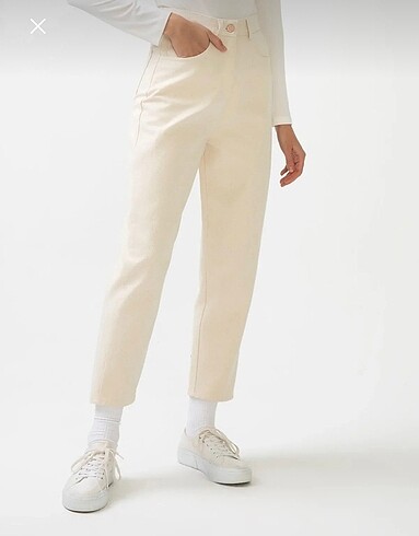Bej mom jean