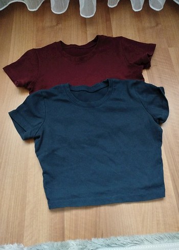 Bordo ve Lacivert Crop - Görsel 2