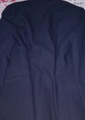 s Beden lacivert Renk Lacivert Kadın Düğmeli Blazer Ceket