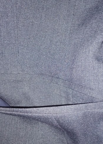 m Beden gri Renk Gri Düğmeli Kadın Blazer Ceket
