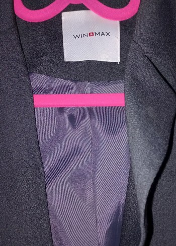 Diğer Gri Düğmeli Kadın Blazer Ceket