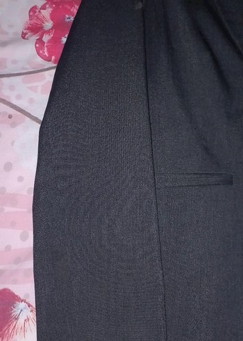 m Beden Gri Düğmeli Kadın Blazer Ceket
