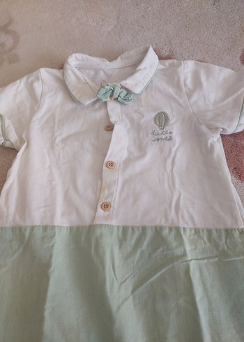 Pamuklu Kısa Kollu Bebek Tulum - Görsel 4