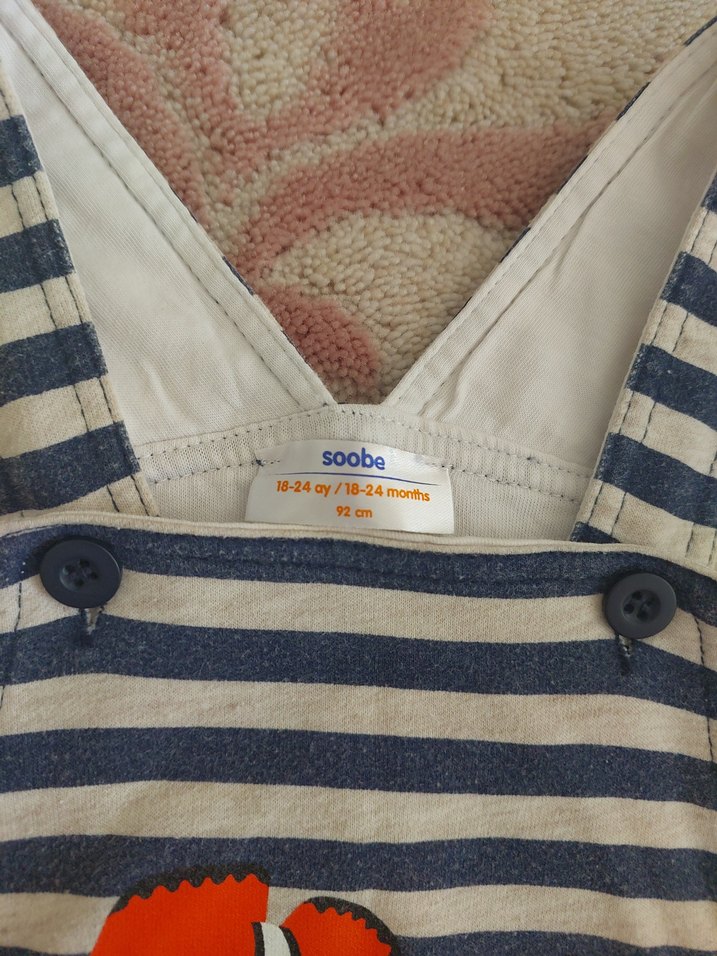 Pamuklu Kısa Kollu Bebek Tulum - Görsel 2