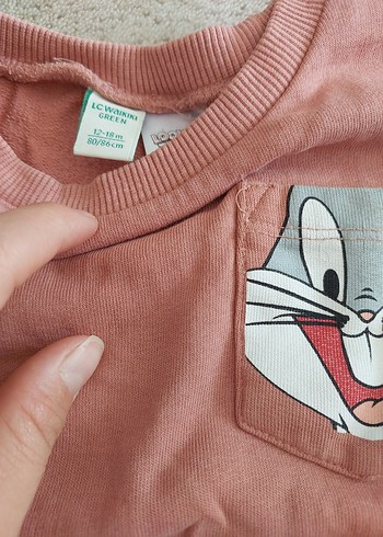 Uzun Kollu Gri Triko Bebek Kız Takımı - Görsel 3