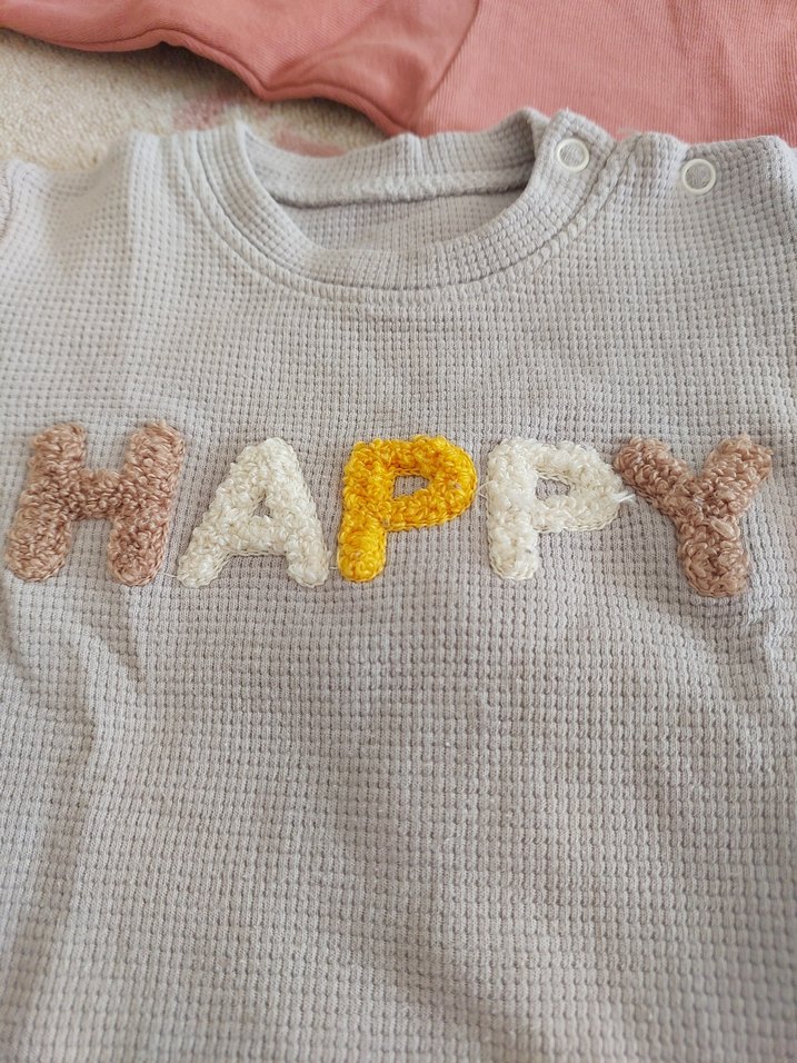 Uzun Kollu Gri Triko Bebek Kız Takımı - Görsel 2