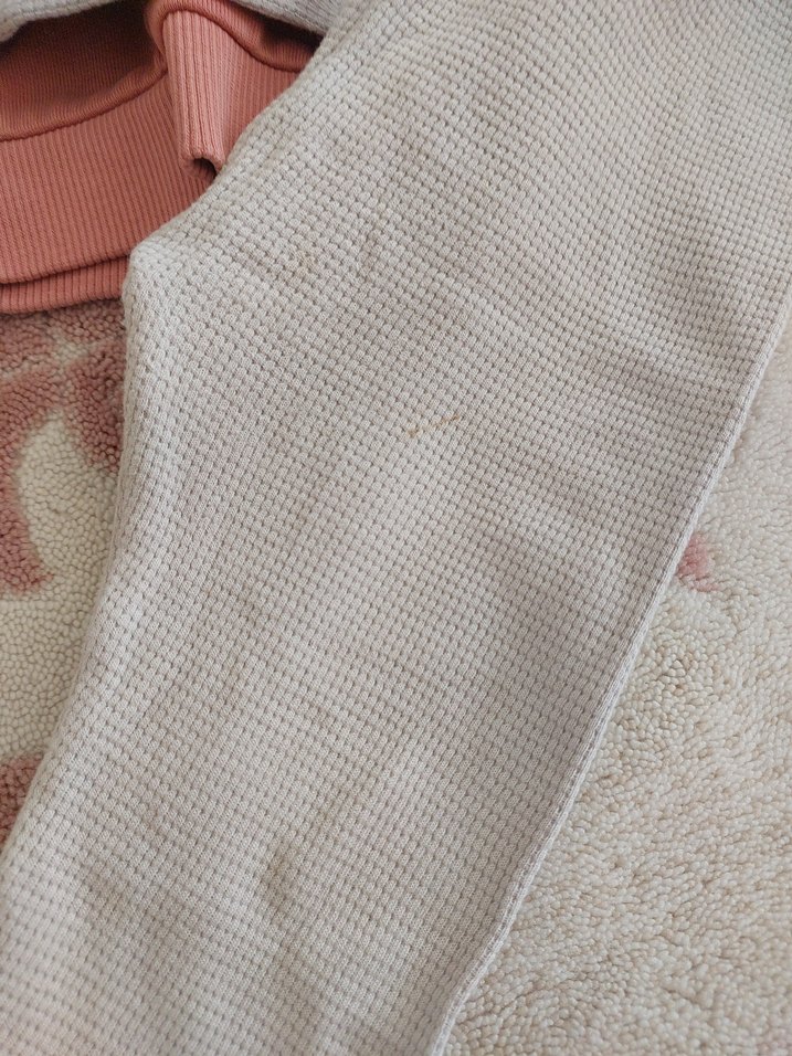 Uzun Kollu Gri Triko Bebek Kız Takımı - Görsel 5