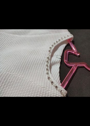 Kız Çocuk Piliseli Beyaz Elbise - Görsel 3