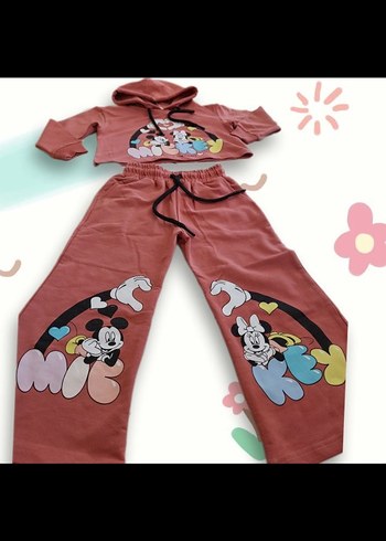 Rahat Kesim Kapüşonlu Kız Eşofman Takımı - Görsel 2