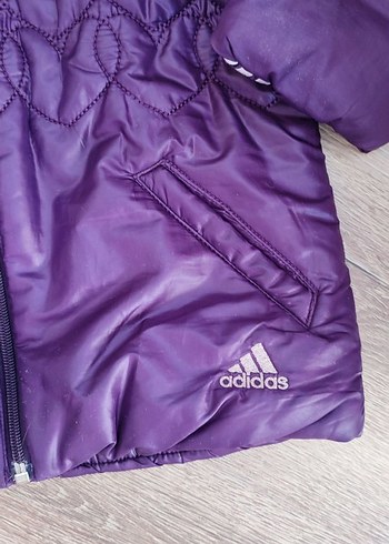 Kız Çocuk Mor Kapüşonlu Fermuarlı Mont - Görsel 2