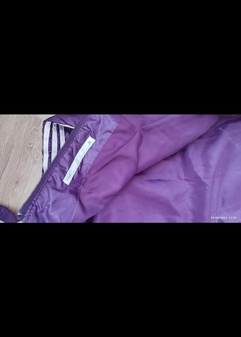 Kız Çocuk Mor Kapüşonlu Fermuarlı Mont - Görsel 4