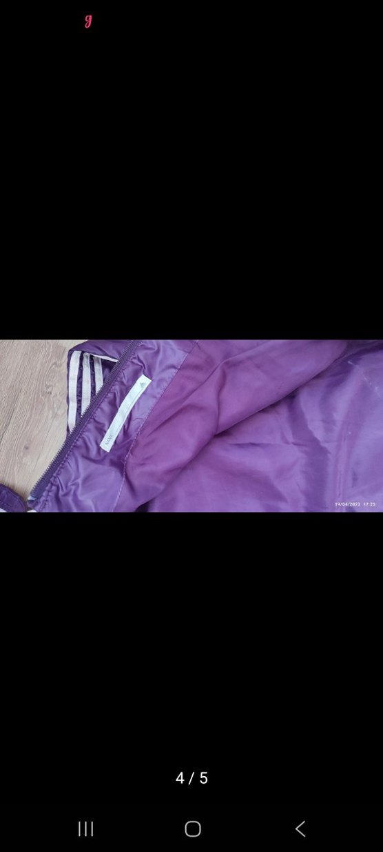 Kız Çocuk Mor Kapüşonlu Fermuarlı Mont - Görsel 4