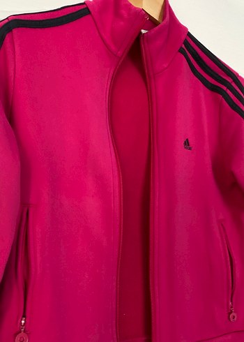 Adidas Fermuarlı Yüksek Yakalı Pembe Kadın Ceket