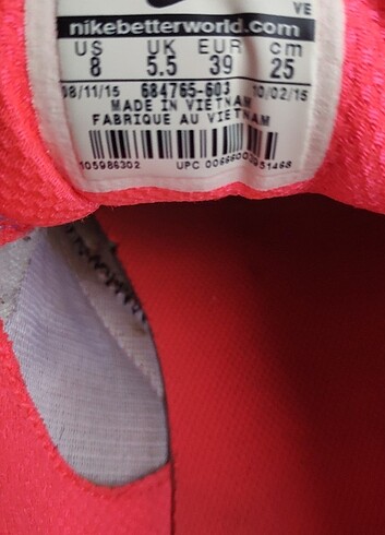 39 Beden Nike Ayakkabı Orijinal 