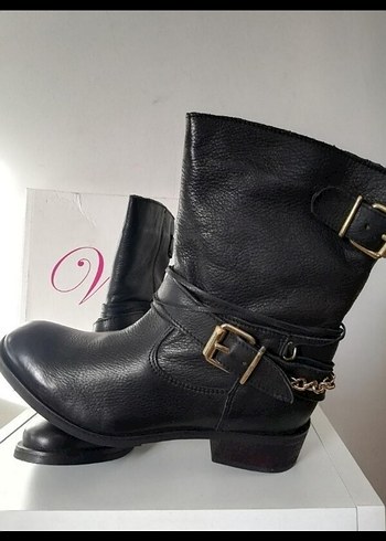 38 Beden Kadın hakiki deri bot sıfır